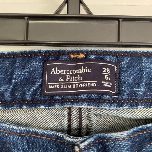 Abercrombie & Fitch Ames Slim Boyfriend Jean Button Fly Distressed 28 - Picture 3 of 5